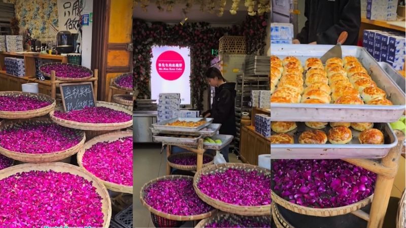 B&aacute;nh hoa hồng biểu tượng th&agrave;nh cổ Đại L&yacute; v&agrave; v&ugrave;ng V&acirc;n Nam 