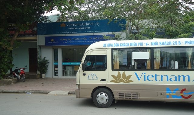Xe bus đưa đón tại sân bay Thọ Xuân