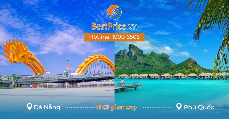 Thời gian bay từ Đà Nẵng đi Phú Quốc mất bao lâu?