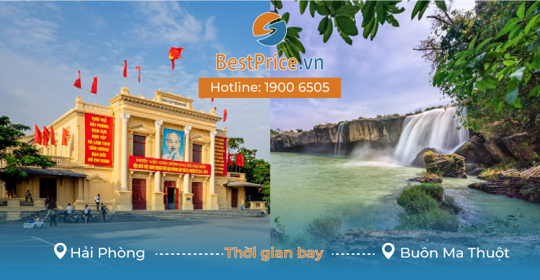 Thời gian bay từ Hải Phòng đi Buôn Ma Thuột mất bao lâu