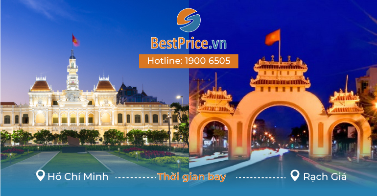 Thời gian bay từ Hồ Chí Minh đến Rạch Giá mất bao lâu?
