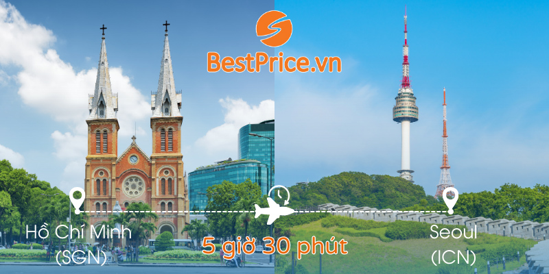 Đặt vé máy bay giá rẻ từ Hồ Chí Minh đi Seoul