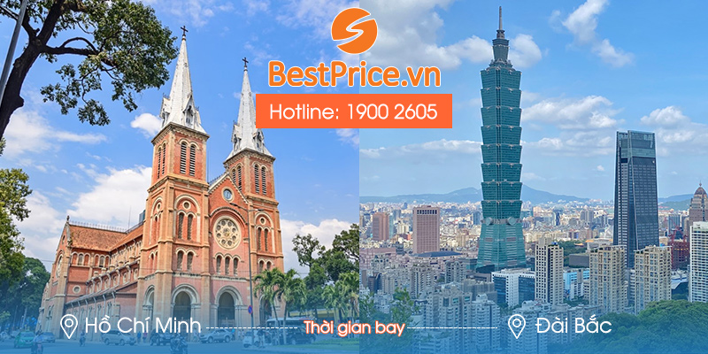 Thời gian bay từ Thành phố Hồ Chí Minh đến Đài Bắc mất bao lâu?