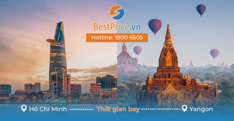 Đặt vé máy bay từ Hồ Chí Minh đi Yangon