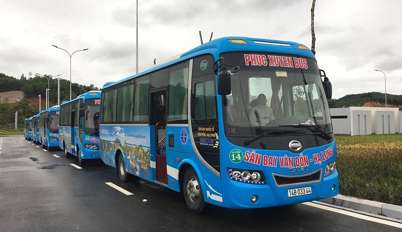 Đi xe bus sân bay miễn phí từ Vân Đồn đi Hạ Long