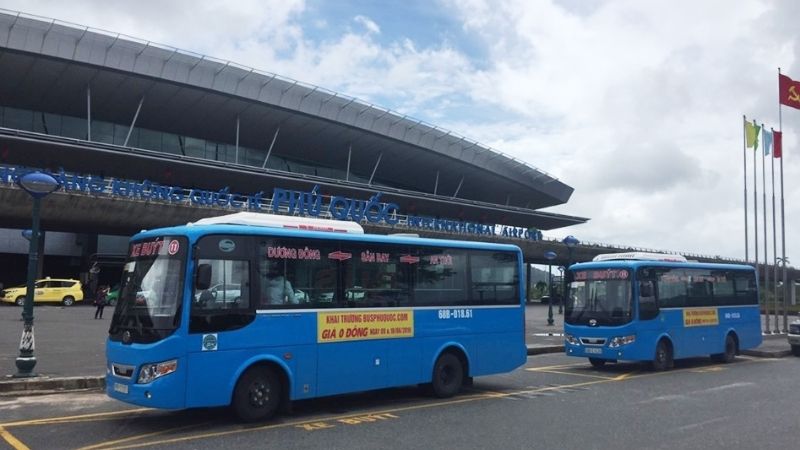 Xe bus từ sân bay Phú Quốc về trung tâm thành phố