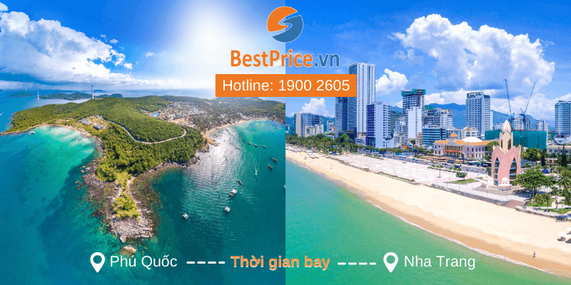 Thời gian bay từ Phú Quốc đi Nha Trang mất bao lâu?