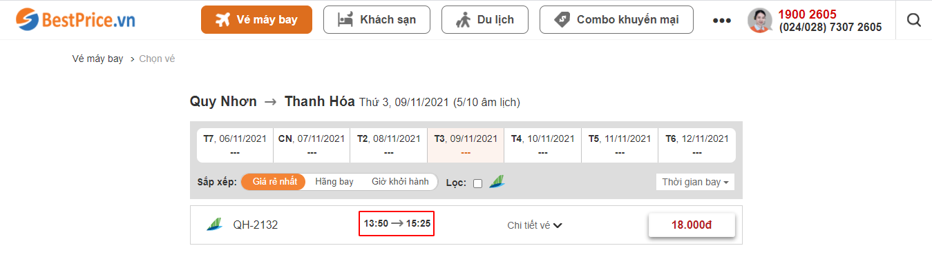 Đặt vé máy bay từ Quy Nhơn đi Thanh Hóa