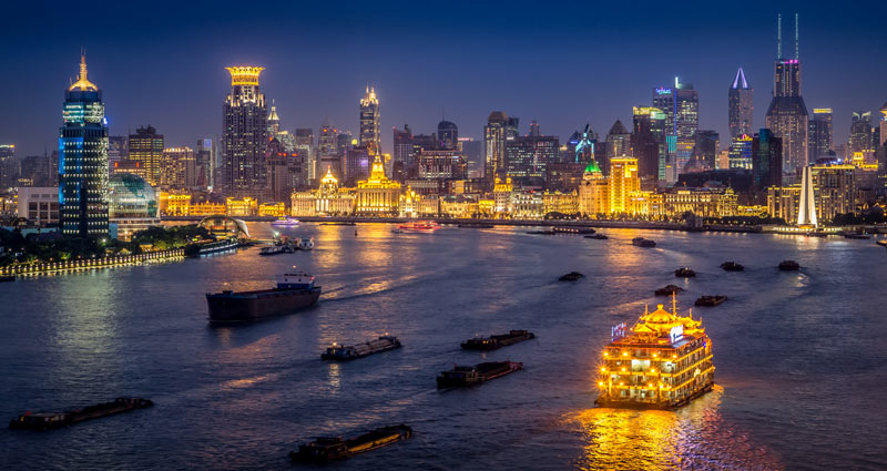 Cảnh đẹp của sông Hoàng Phố ở Thượng Hải