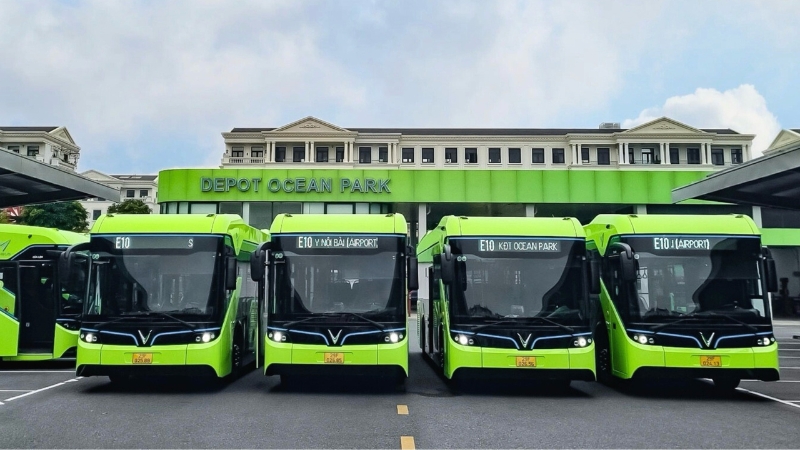 VinBus E10 - xe buýt đến sân bay Nội Bài từ KĐT Ocean Park