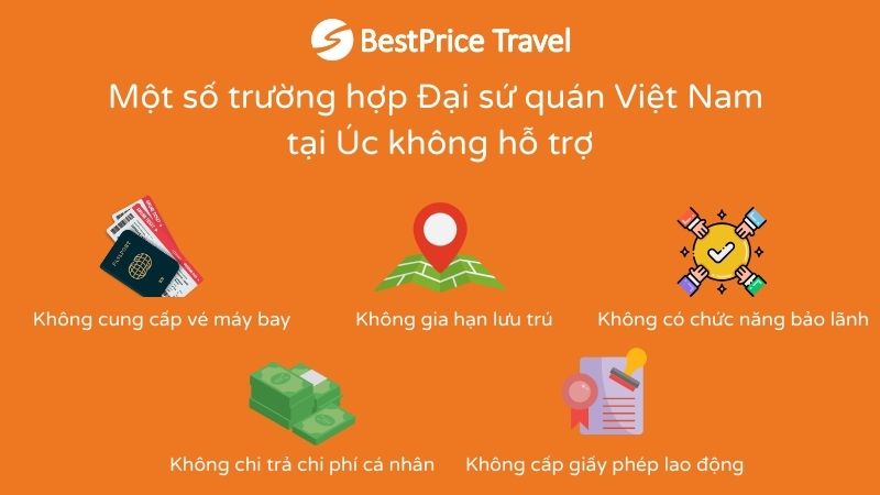 Một số trường hợp Đại sứ quán không hỗ trợ