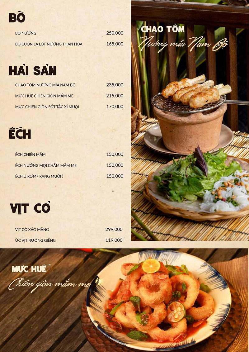 Thực đơn của Vietnamese Cuisine Restaurant