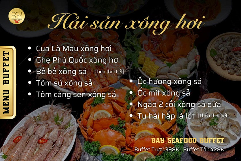 Thực đơn các loại hải sản tươi sống