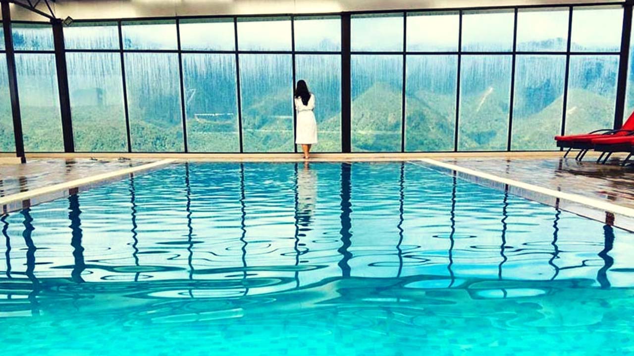 Bể bơi nước nóng siêu đẹp tại Khách sạn Amazing Sapa