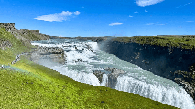 Địa điểm du lịch châu Âu thác nước Gullfoss