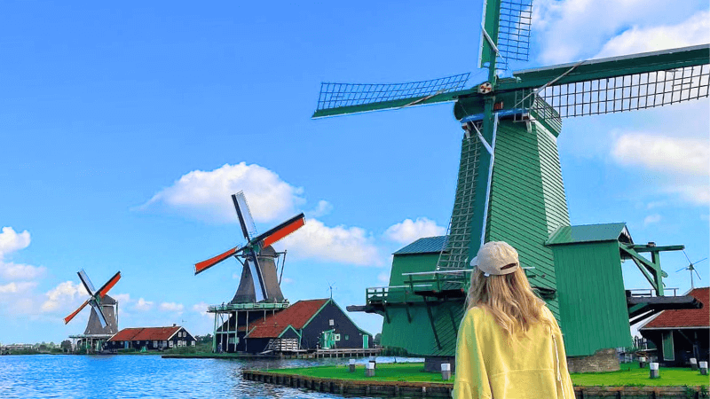 Cối xay gió Zaanse Schans Hà Lan