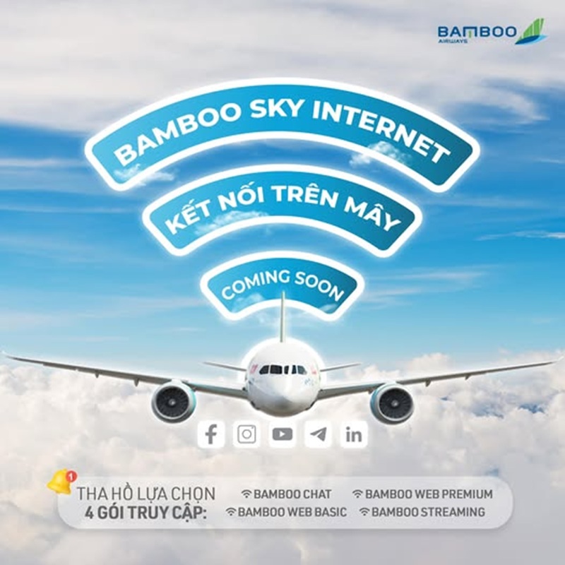 Bamboo Airways dự kiến cung cấp 4 g&oacute;i kết nối ph&ugrave; hợp từng nhu cầu