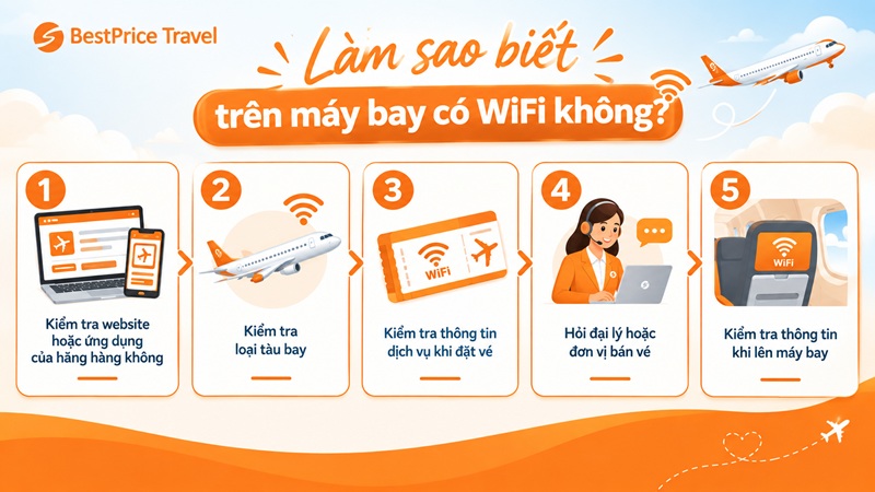 C&aacute;ch kiểm tra tr&ecirc;n m&aacute;y bay c&oacute; wifi