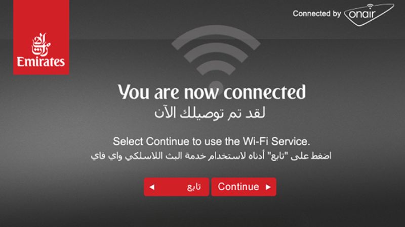 Hội vi&ecirc;n Skywards của Emirates được hưởng ưu đ&atilde;i wifi miễn ph&iacute;