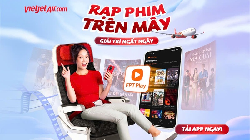 Sử dụng hệ thống giải tr&iacute; tr&ecirc;n m&aacute;y bay của Vietjet