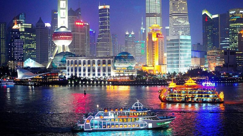 S&ocirc;ng Ho&agrave;ng Phố Lung linh về đ&ecirc;m