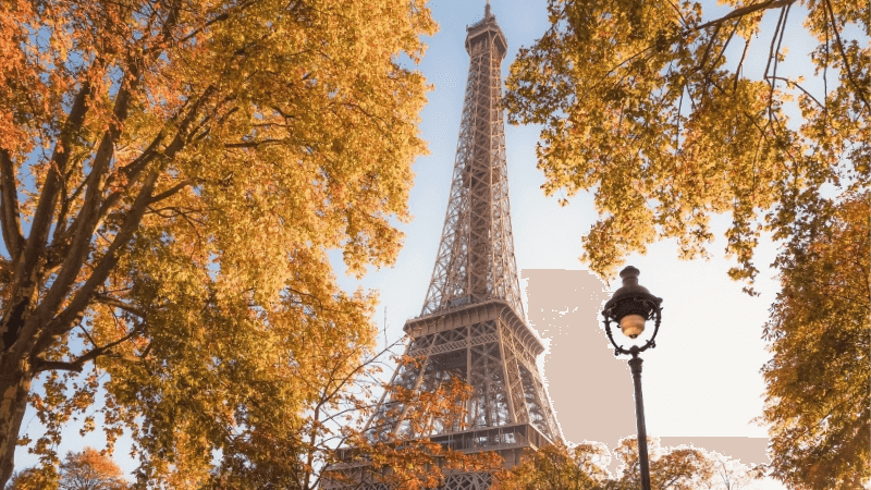 Hình ảnh tháp Eiffel mùa thu