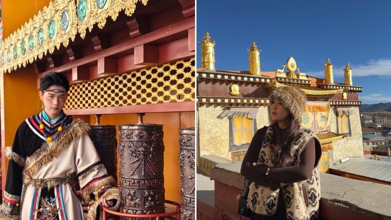 Đi dạo check in v&agrave; cảm nhận cảnh quan tu viện