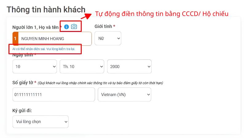 Sử dụng AI tự động điền thông tin khách hàng của BestPrice