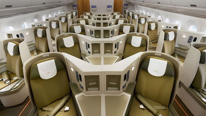 Khoang ghế ngồi hạng Thương gia Vietnam Airlines