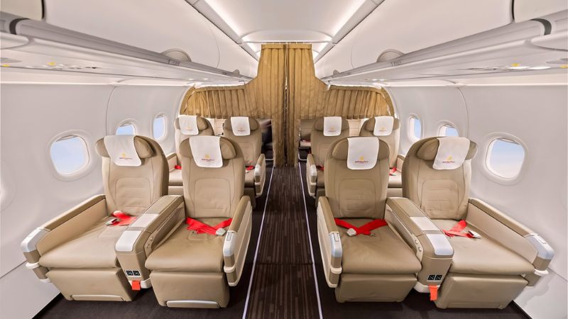 Không gian thoải mái trong khoang Business của Sun PhuQuoc Airways