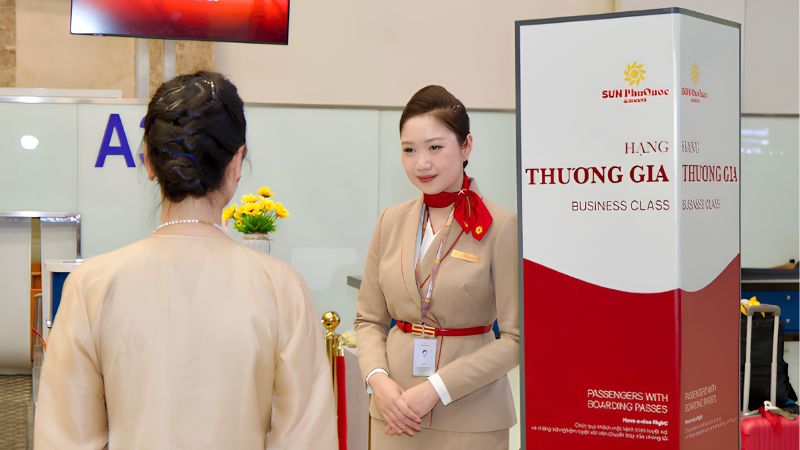 Quầy làm thủ tục ưu tiên của Sun PhuQuoc Airways