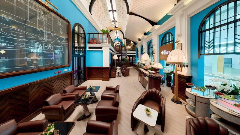 Không gian phòng chờ Sun Executive Lounge tại sân bay Nội Bài