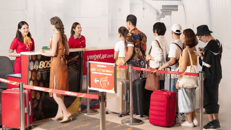 Hạng Thương gia được làm thủ tục tại quầy ưu tiên