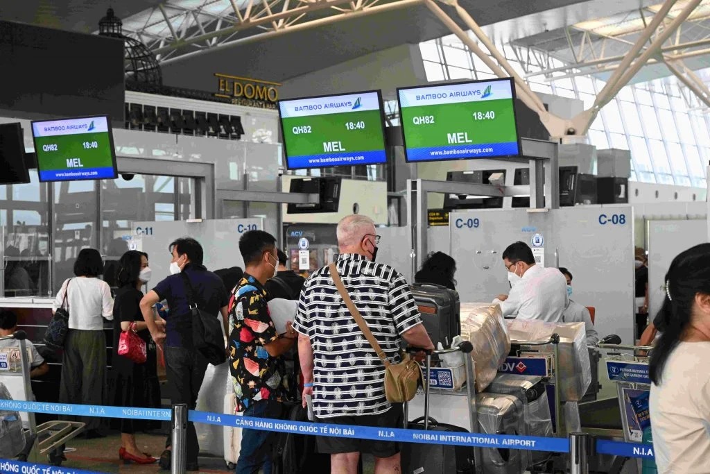 Vị trí quầy làm thủ tục check in tại sân bay Nội Bài Bamboo Airways