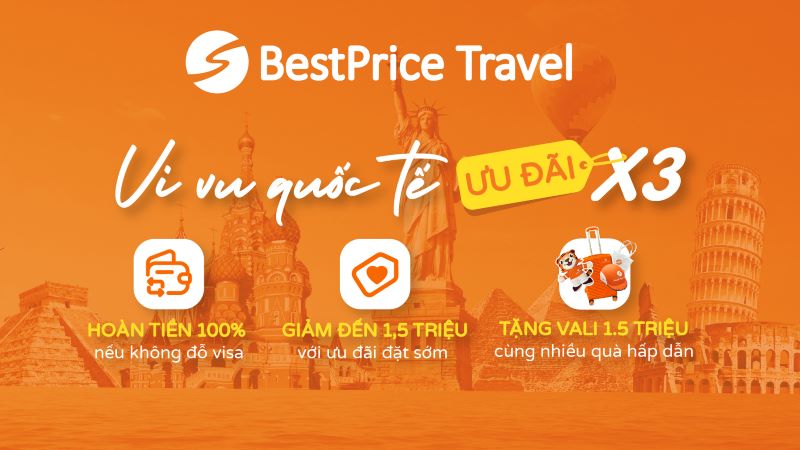 Đặt tour quốc tế cùng BestPrice Travel