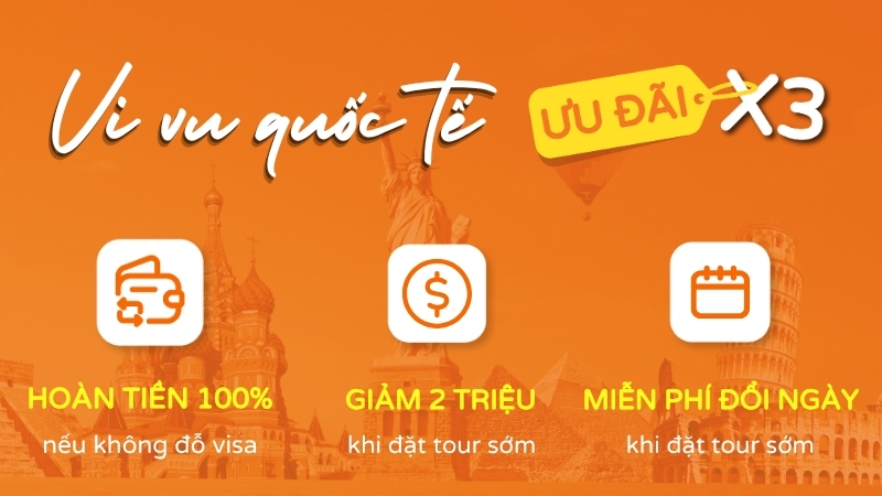 Vi vu quốc tế, ưu đãi nhân ba cùng BestPrice Travel