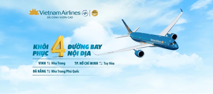 Vietnam Airlines khôi phục lại 04 đường bay nội địa trong tháng 10