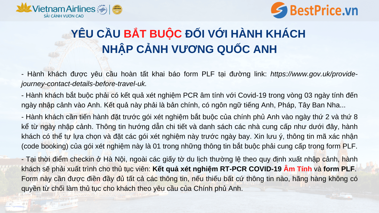 Quy định nhập cảnh Vương quốc Anh trong giai đoạn dịch COVID-19