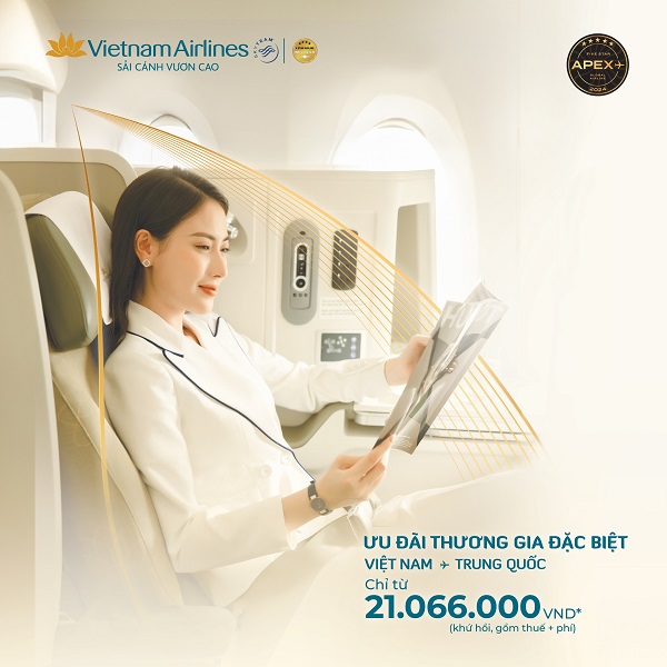 Vietnam Airlines: Ưu Đãi Vé Thương Gia, Thoải Mái Khám Phá Trung Hoa