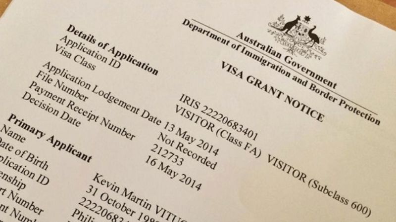 Visa Úc 600 là visa du lịch Úc