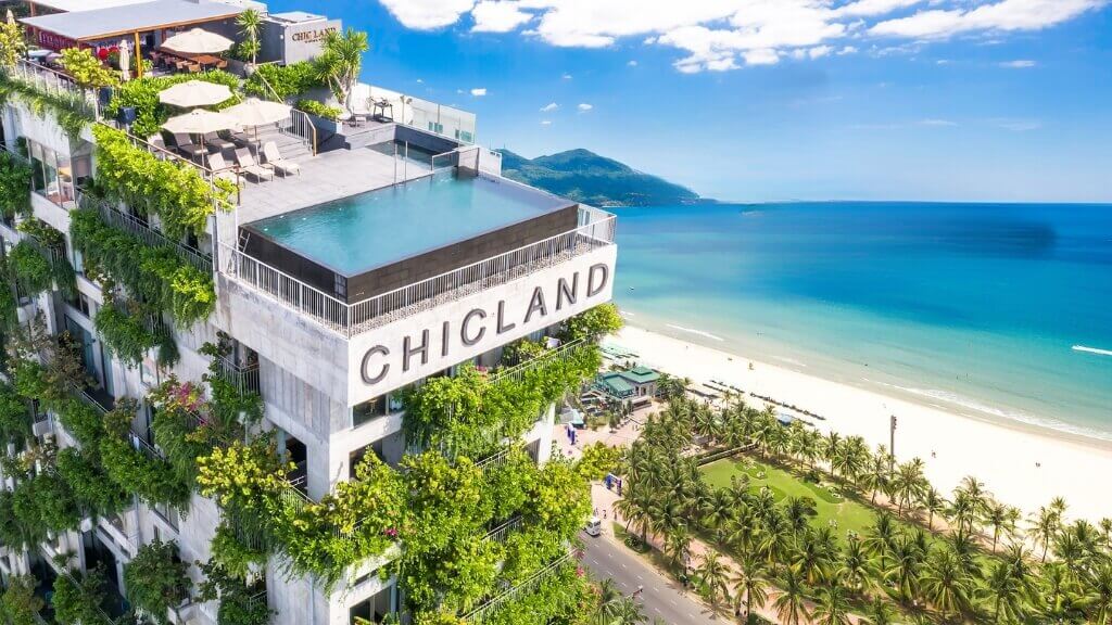 Không gian xanh tại khách sạn Chic Land