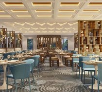 Không gian nhà hàng sang chảnh tại du thuyền