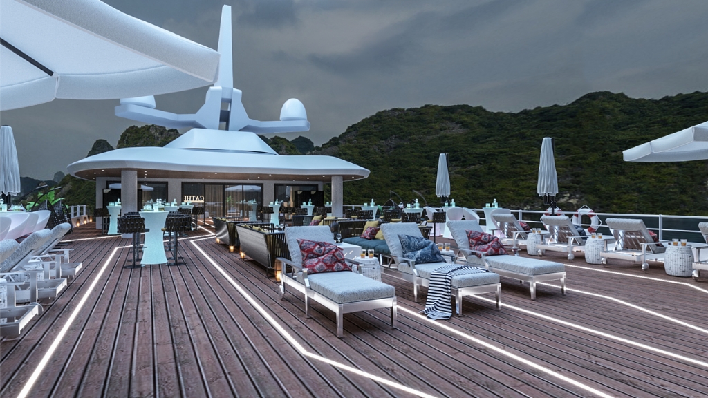 Tắm nắng trên sundeck