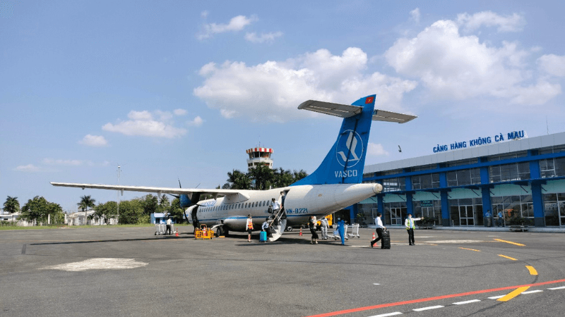 Chuyến bay của VASCO đưa hành khách đến sân bay Cà Mau