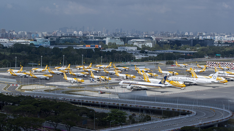 Sân đỗ tàu bay tại sân bay Singapore Changi