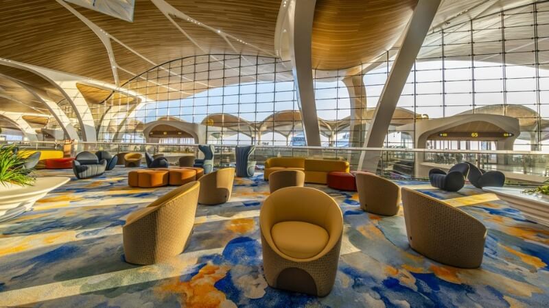 Kh&ocirc;ng gian hiện đại b&ecirc;n trong nh&agrave; ga T3