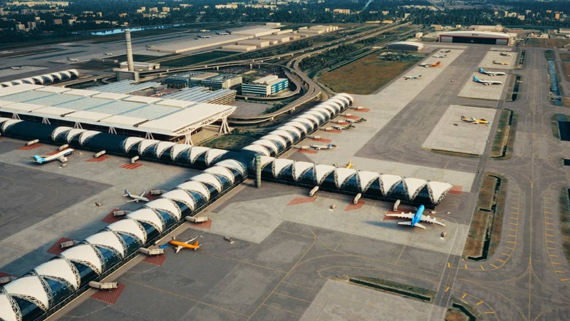 Sân đỗ máy bay sân bay Bangkok