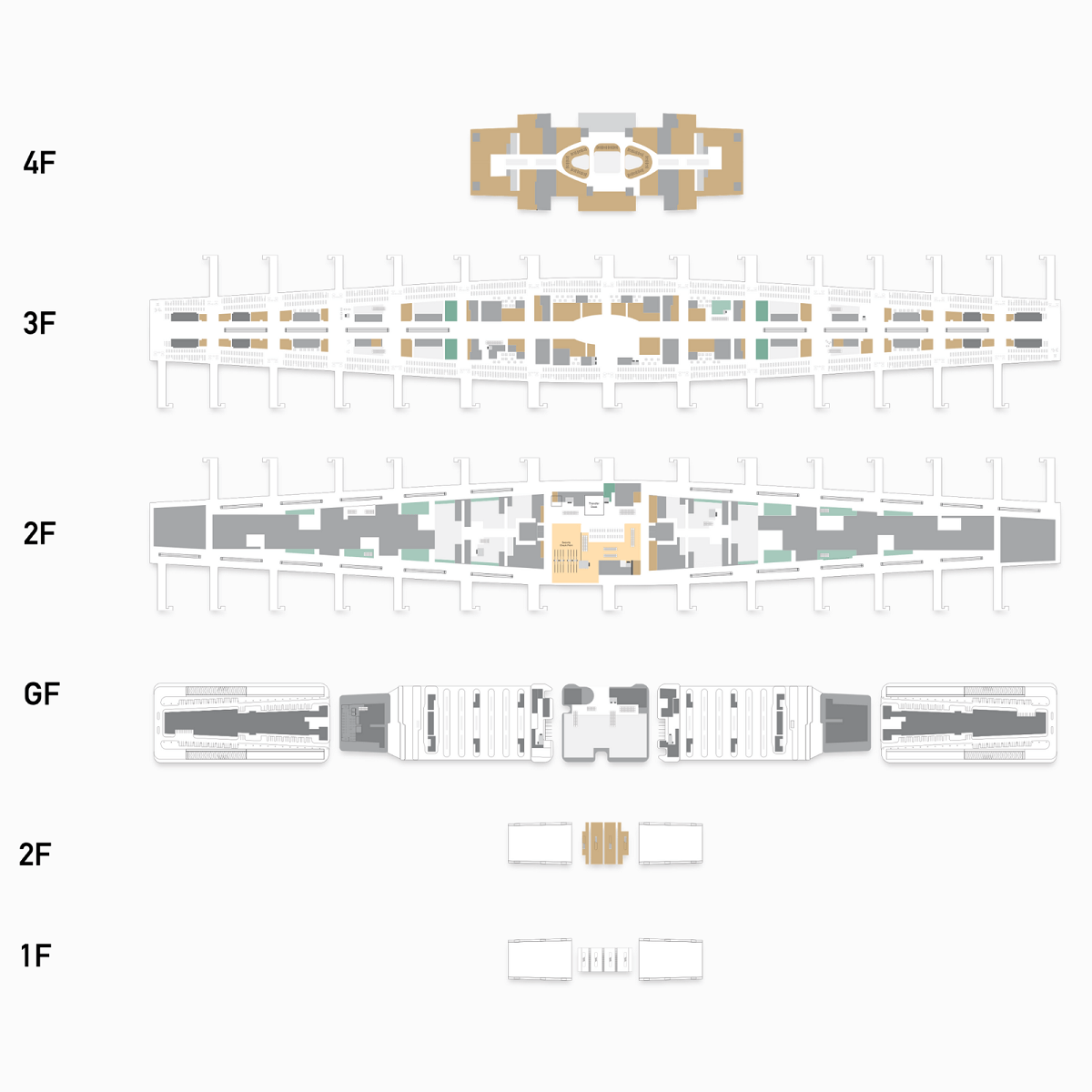 Sơ đồ nhà ga vệ tinh 1 sân bay Bangkok