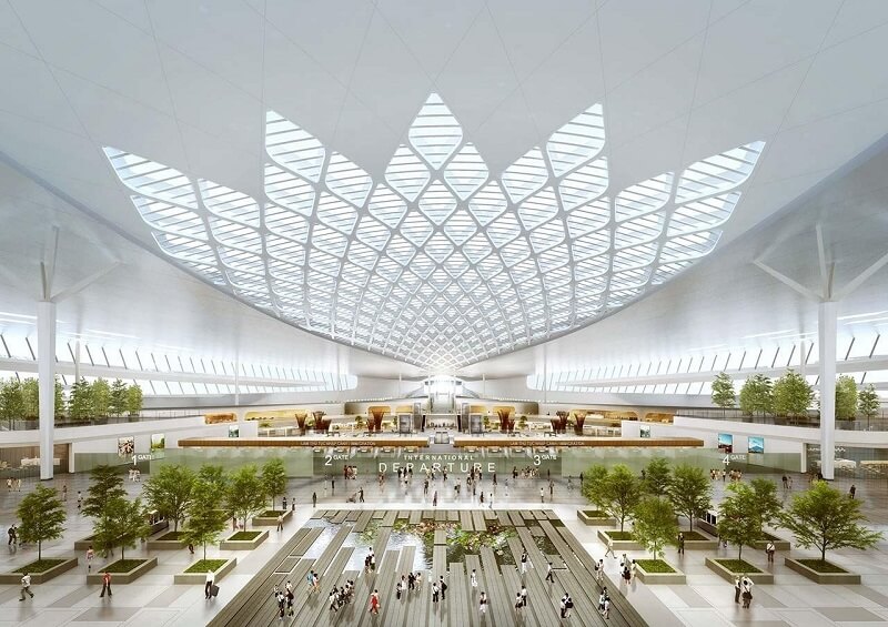 Phối cảnh bên trong nhà ga hành khách sân bay Long Thành