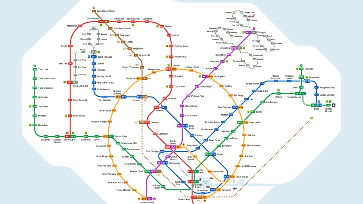 Bản đồ MRT tại Singapore